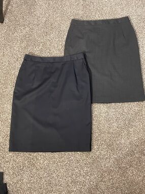 Bundle of Classic Navy and Charcoal Pencil Skirts - Women's Professional Skirts
